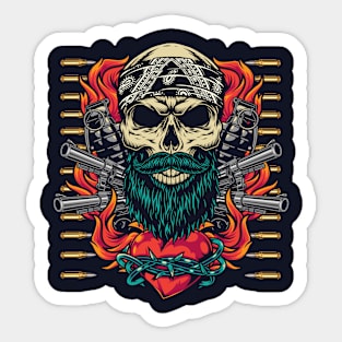 Calavera Ardiente Sticker